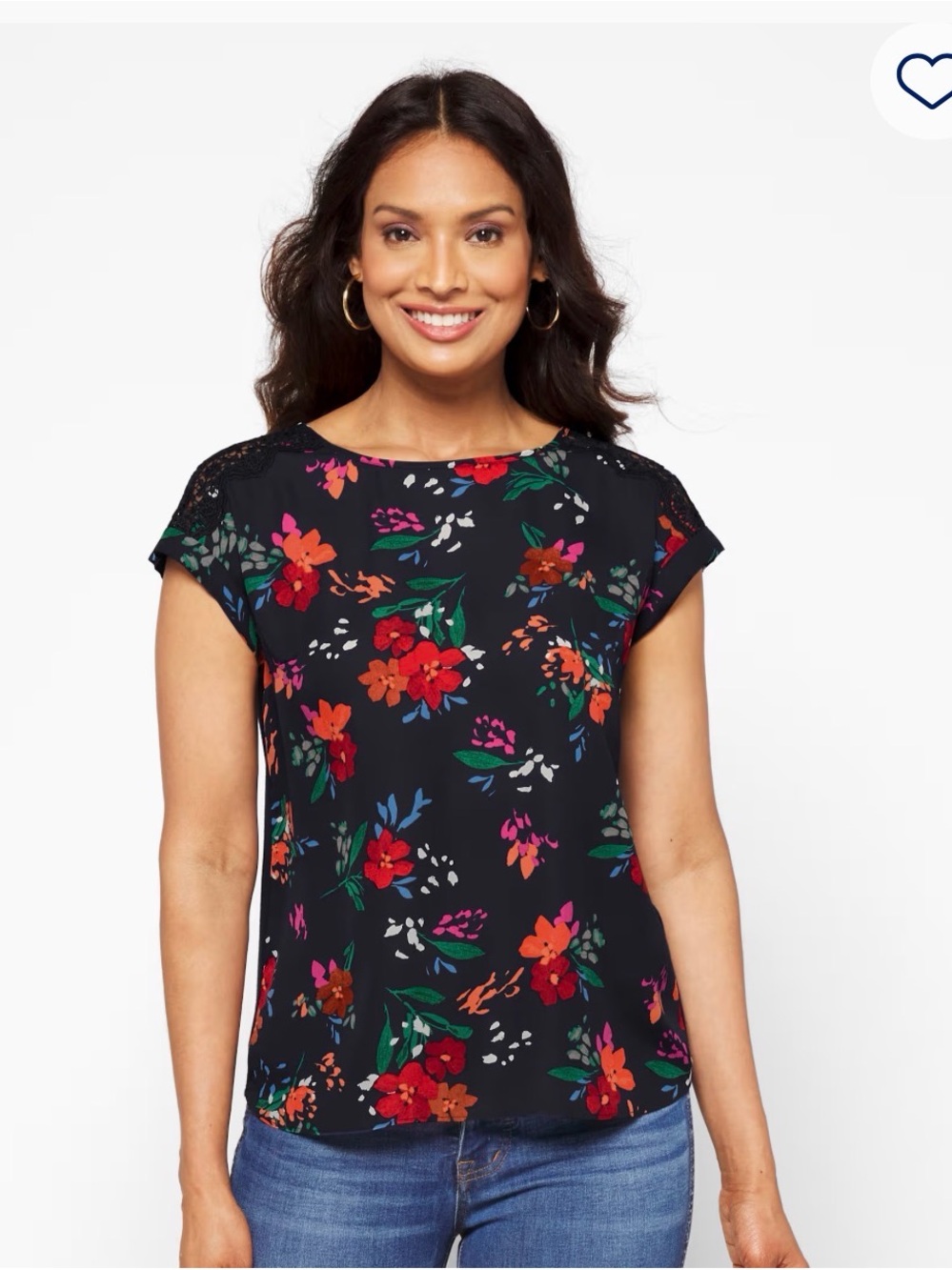 Allison Mixed Material Blouse- Medium